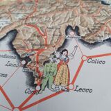 Beautiful poster map of Switzerland 1937