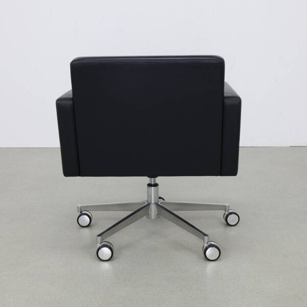 Fauteuil Lounge en Cuir et Chrome par Poltrona Frau, années 90
