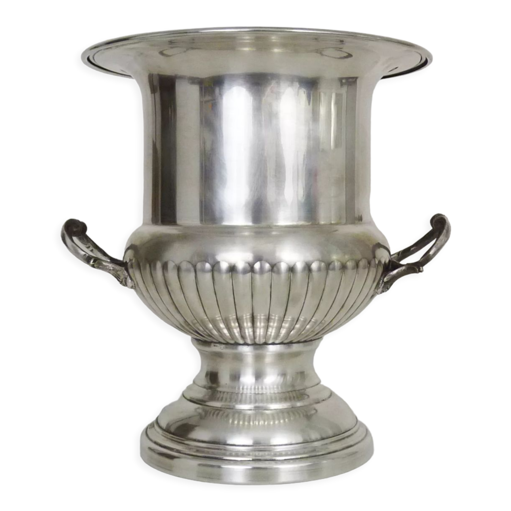 Champagne bucket shape Vintage Medici in silver metal. Year 60 70
