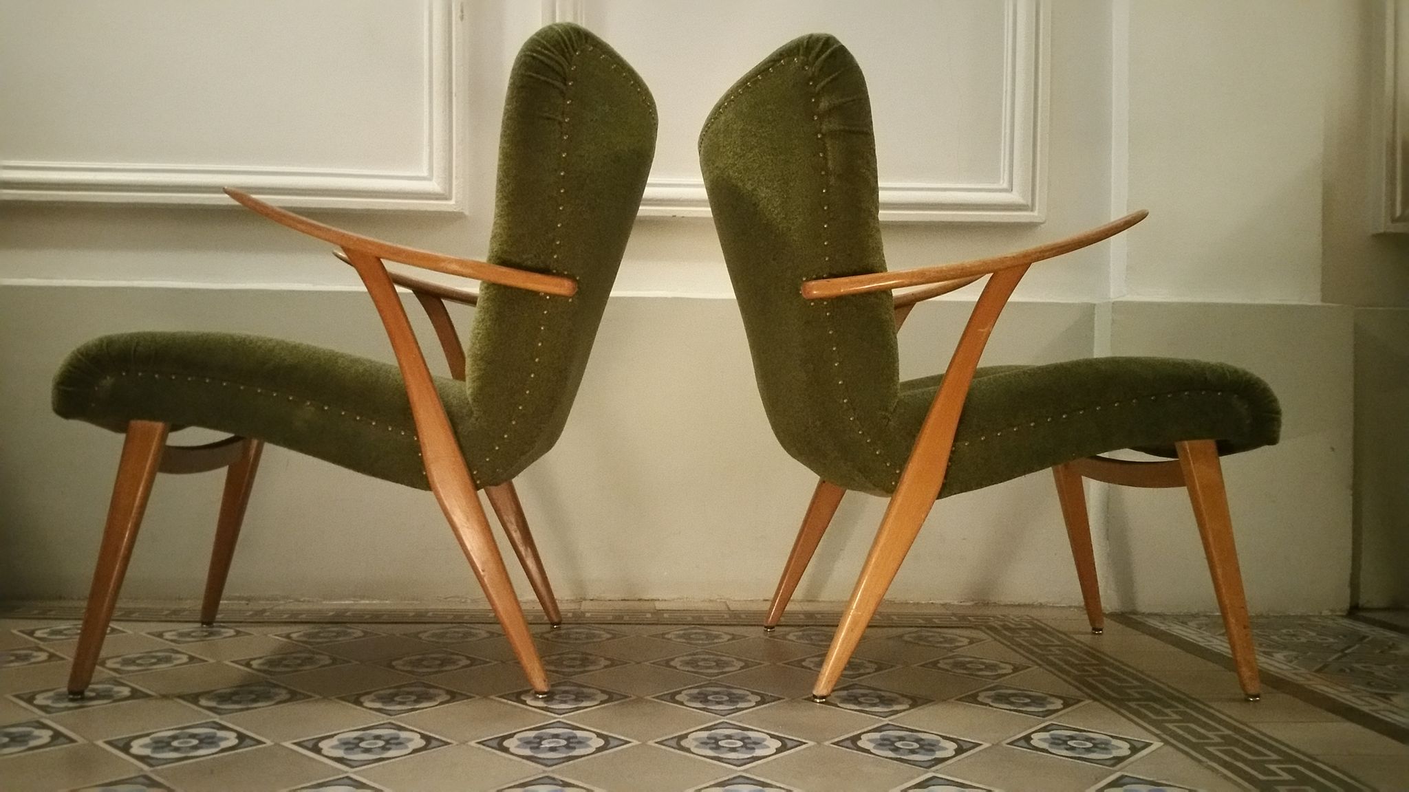 Scandinavian Wing Chair 50s 60s