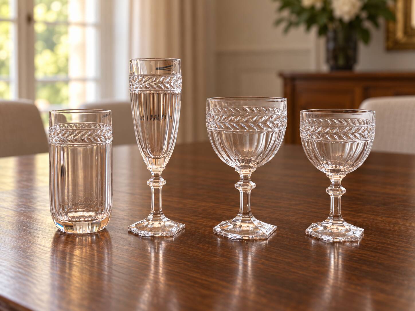 Service of 46 Villeroy & Boch Miss Desiree glasses – 4 sets