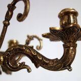 Pair of cherub candlesticks in gilded bronze early 20th century