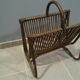 Porte-revue rotin bambou vintage