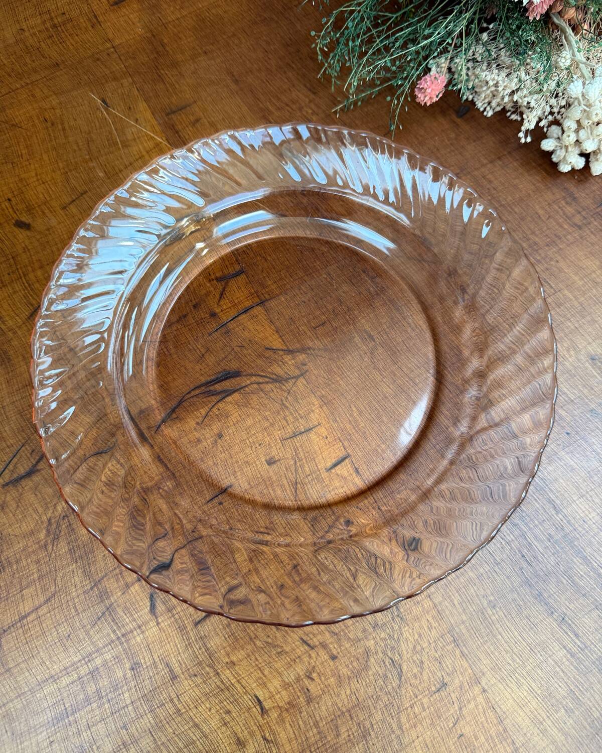 Set of 6 Rosaline pink soup plates