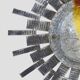 Wall light brutalist vintage sun