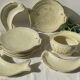 Vintage Italian fish service La Quercia – 1950s ceramic plates & bowls