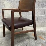 Pair of vintage Scandinavian style armchairs Natuzzi, Italy 1990s