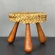 Midcentury French braided rope stool by Audoux & Minet, 1950s