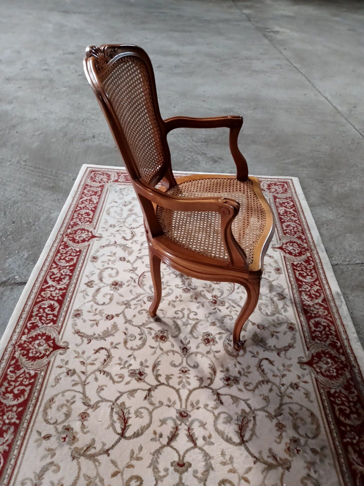 Pair of canned chairs