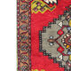 Red rug handwoven wool tukish carpet area rug 49x90cm