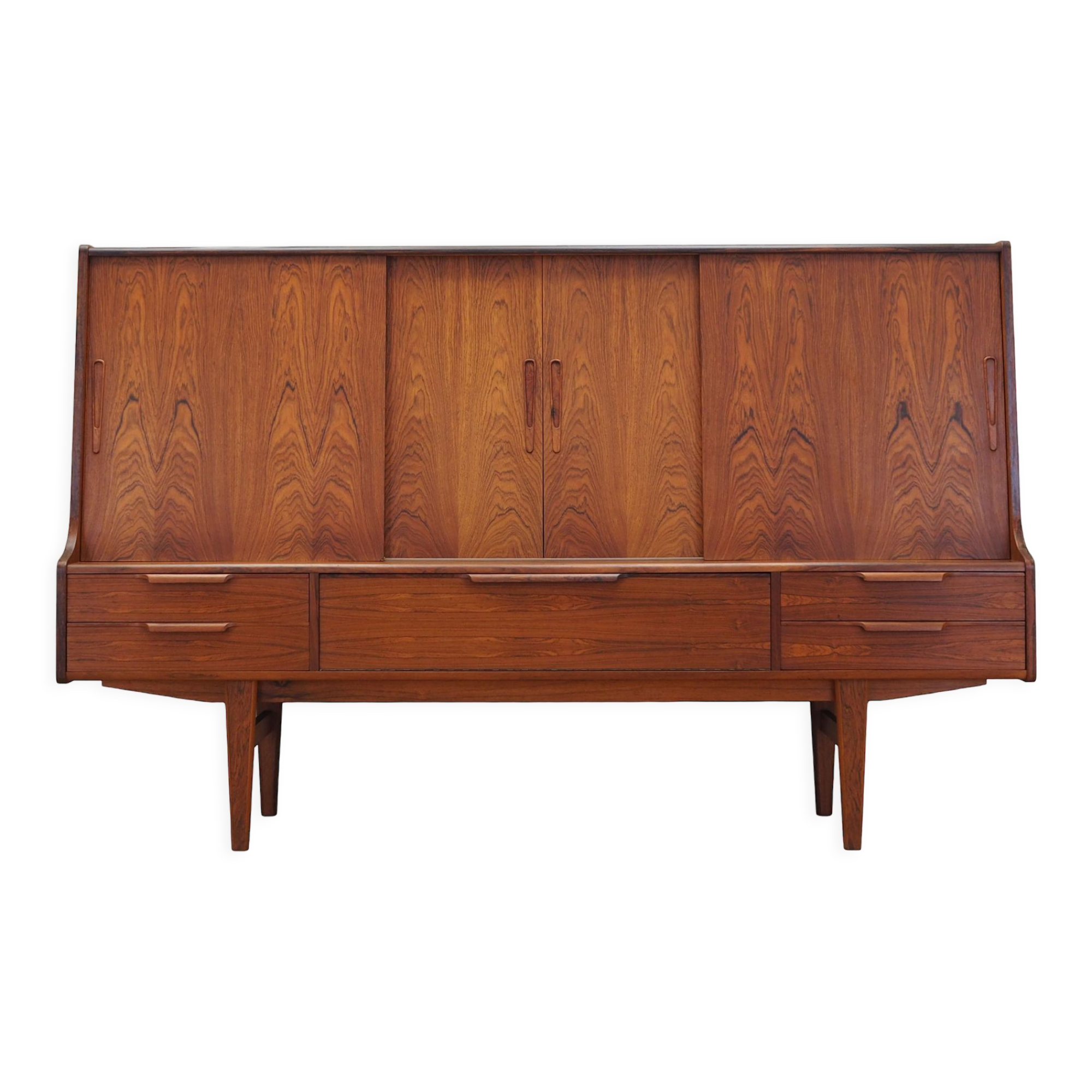 Rosewood highboard, Danish design, 1960s, manufactured by Luno Møbler