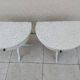Pair of vintage cracked wood bedside tables from the 70s
