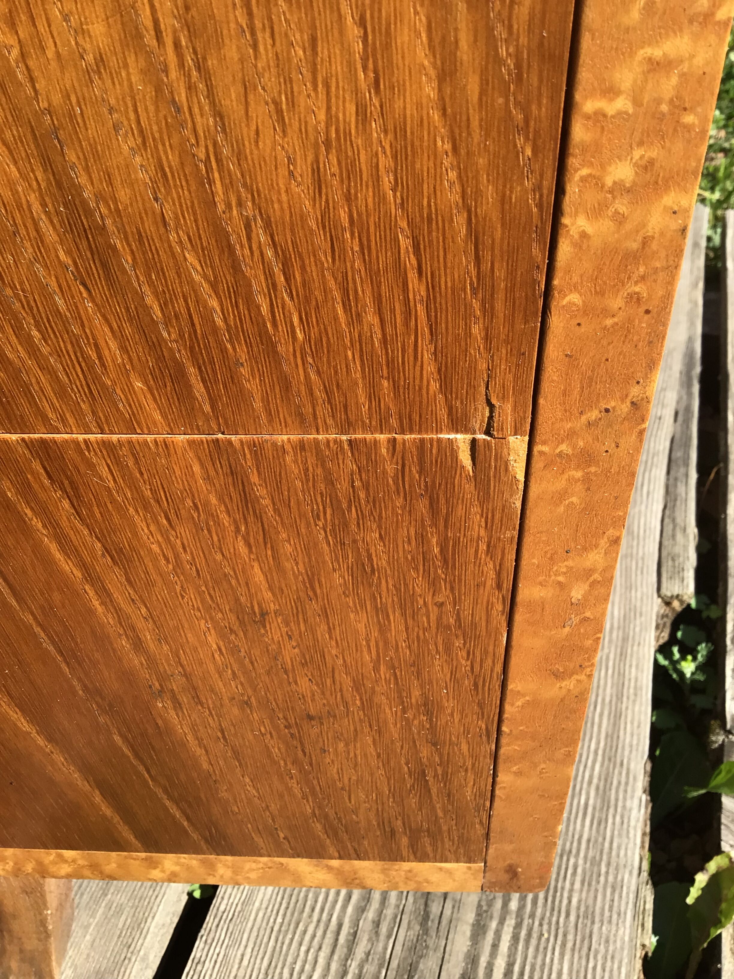 Compact desk wood veneer 50s