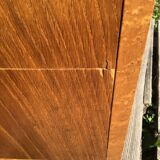 Compact desk wood veneer 50s