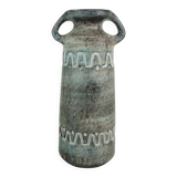 East german 1960s vase heissner keramik model v/32 relief pattern