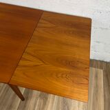 Scandinavian teak dining table and oak extensions, 60s