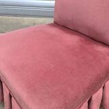 Pink velvet cocktail chair