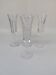 5 crystal champagne flutes from Baccarat, Malmaison model.