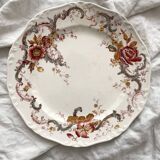 2 polychrome ironstone dinner plates "Wentworth" by Emile Bourgeois