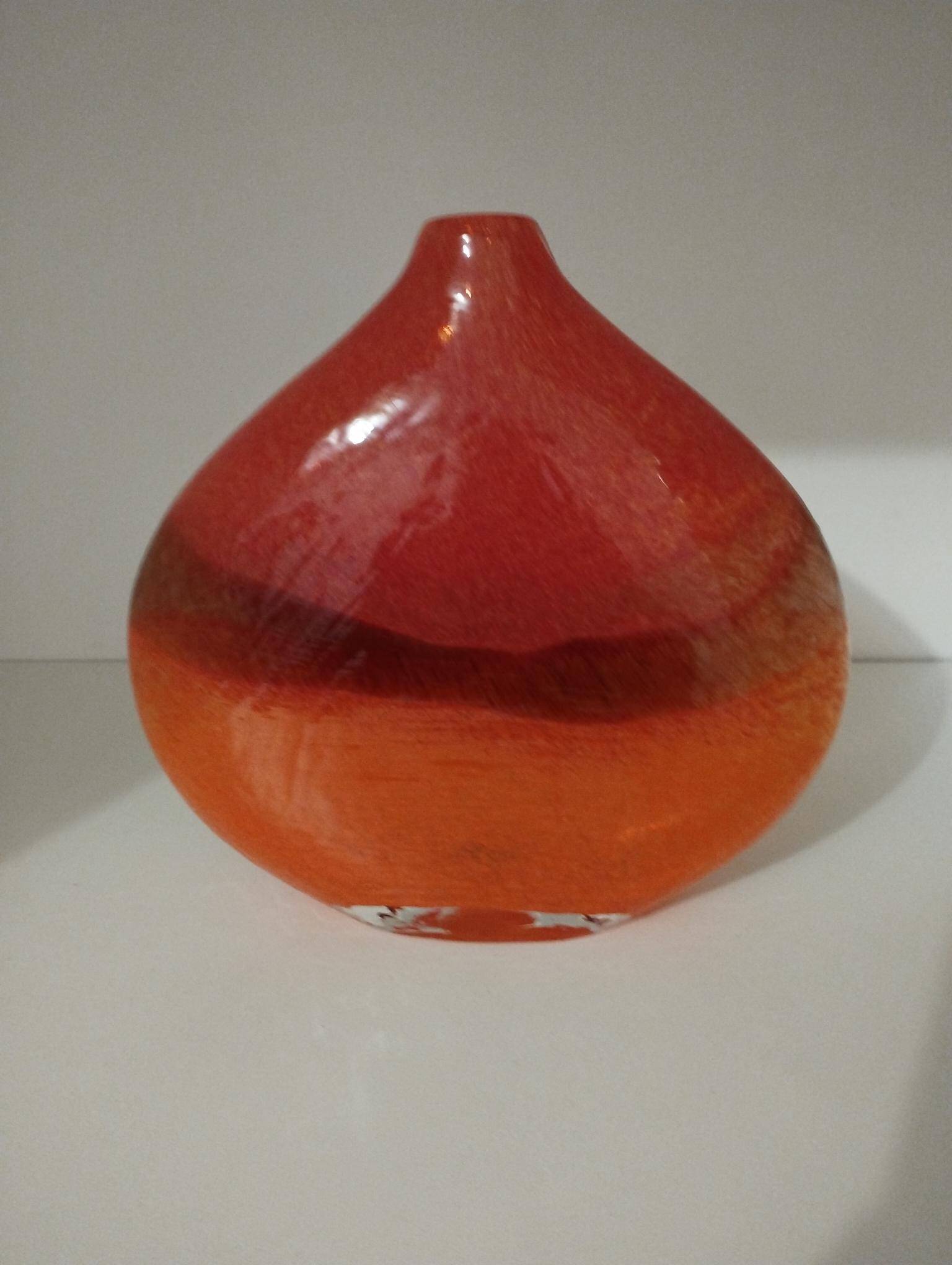 Pair or 2 glass paste vases from the 80s vintage.