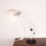 Tilting desk lamp in white metal 1960.