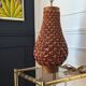 Large vintage woven lamp base in Riviera/Boho style from the 1970s.