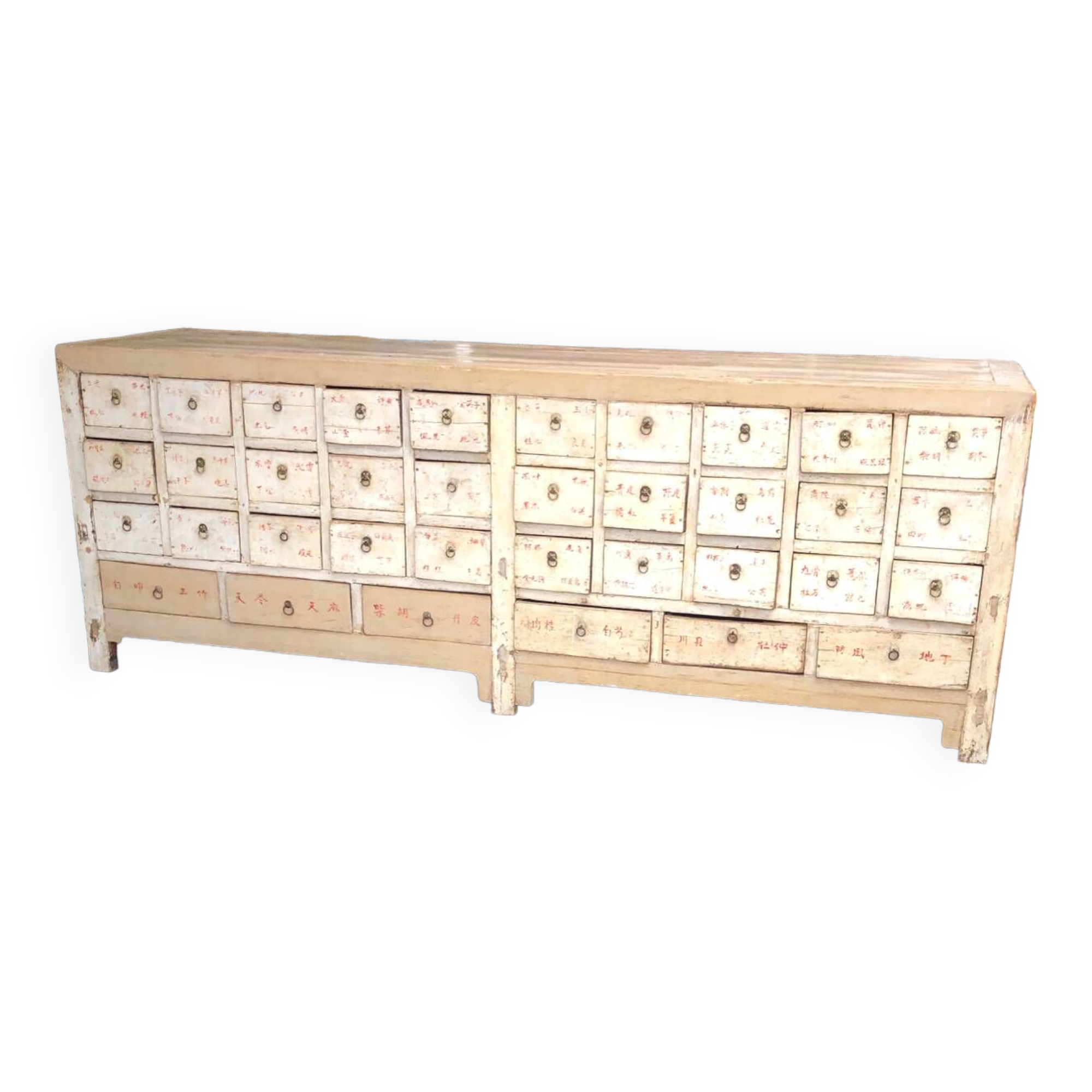 Large antique Chinese apothecary furniture sideboard
