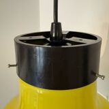 Suspension opaline jaune années 60