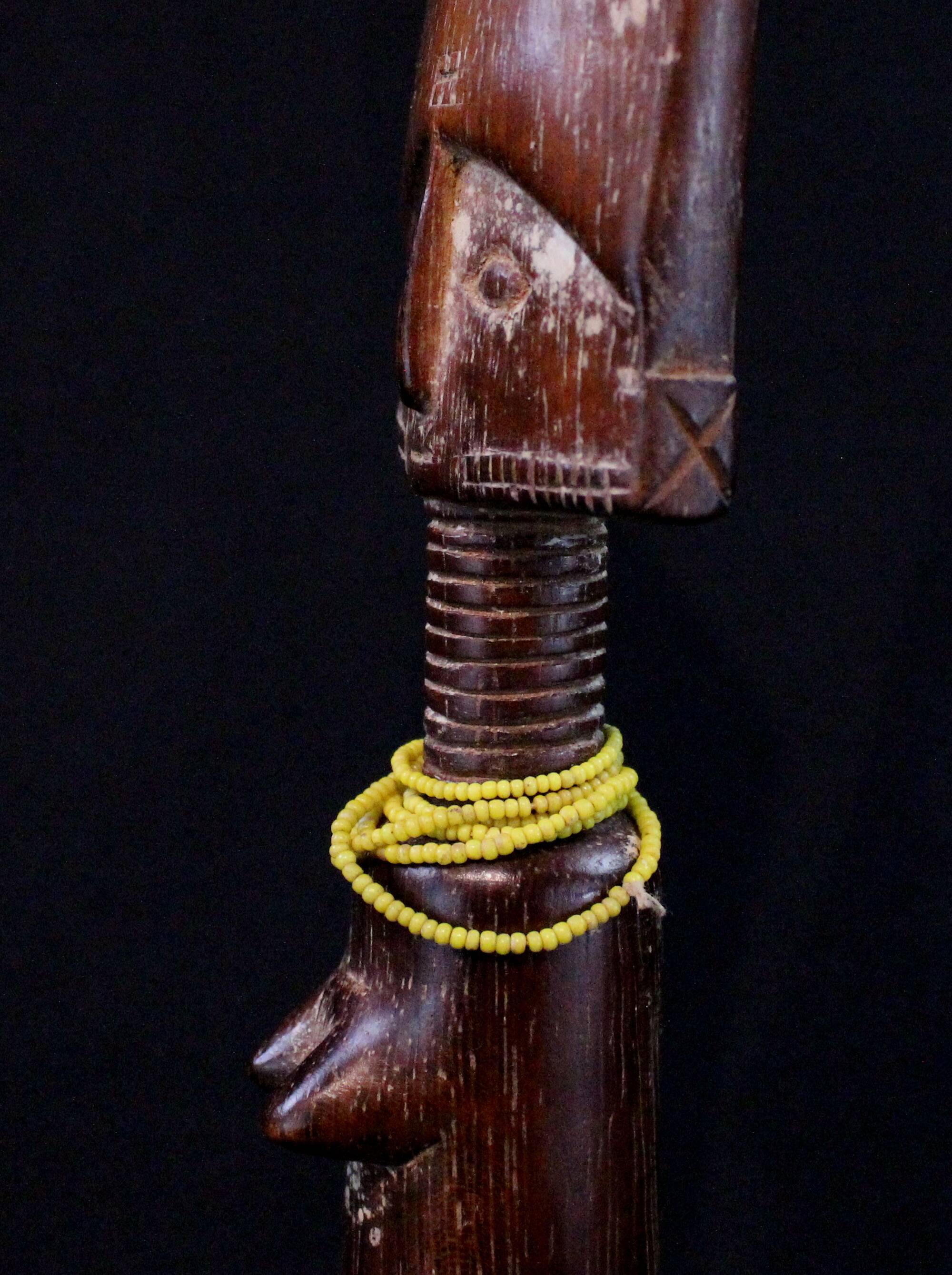 African Art Africa Tribal - Fanti Ethnic Fertility Doll from Ghan on base - 36 cms