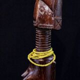 African Art Africa Tribal - Fanti Ethnic Fertility Doll from Ghan on base - 36 cms