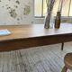 Table de ferme chêne pieds fuseaux 1950