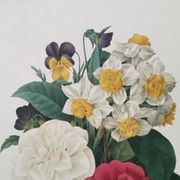 Impression vintage Fleur Bouquet de Camélias