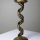 Twisted brass candlestick "Barley Twist" Mid-Century modern, 1950-1970