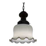 Mid-Century Glass Pendant, 1980s