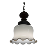 Suspension en verre du milieu du siècle, années 1980
