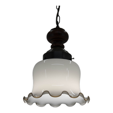 Mid-Century Glass Pendant, 1980s