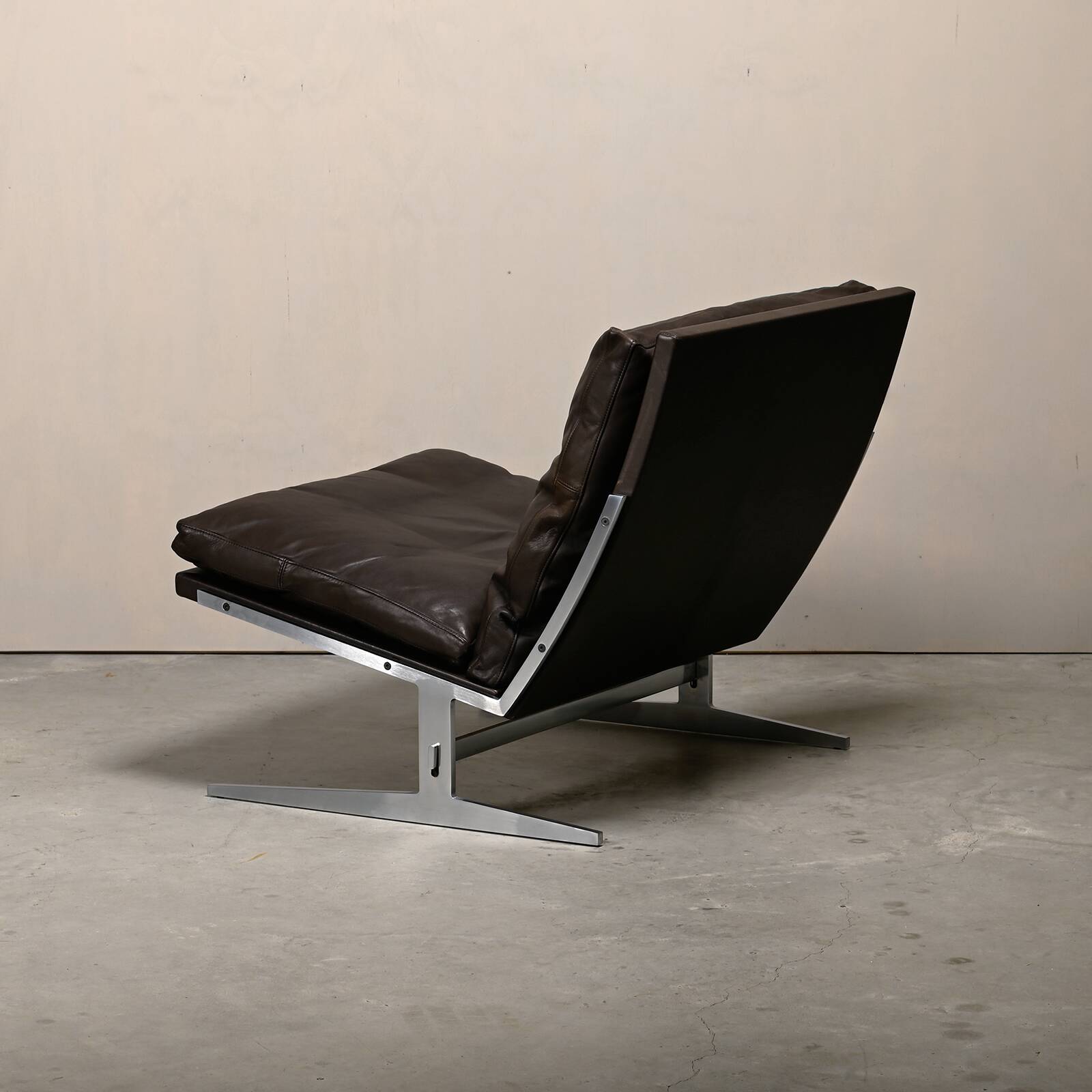 Kastholm & Fabricius BO-561 Lounge Chair in Chocolate Brown Leather Bo-Ex