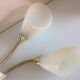 Double fire wall lamp in brass and glass cornet years 50/60