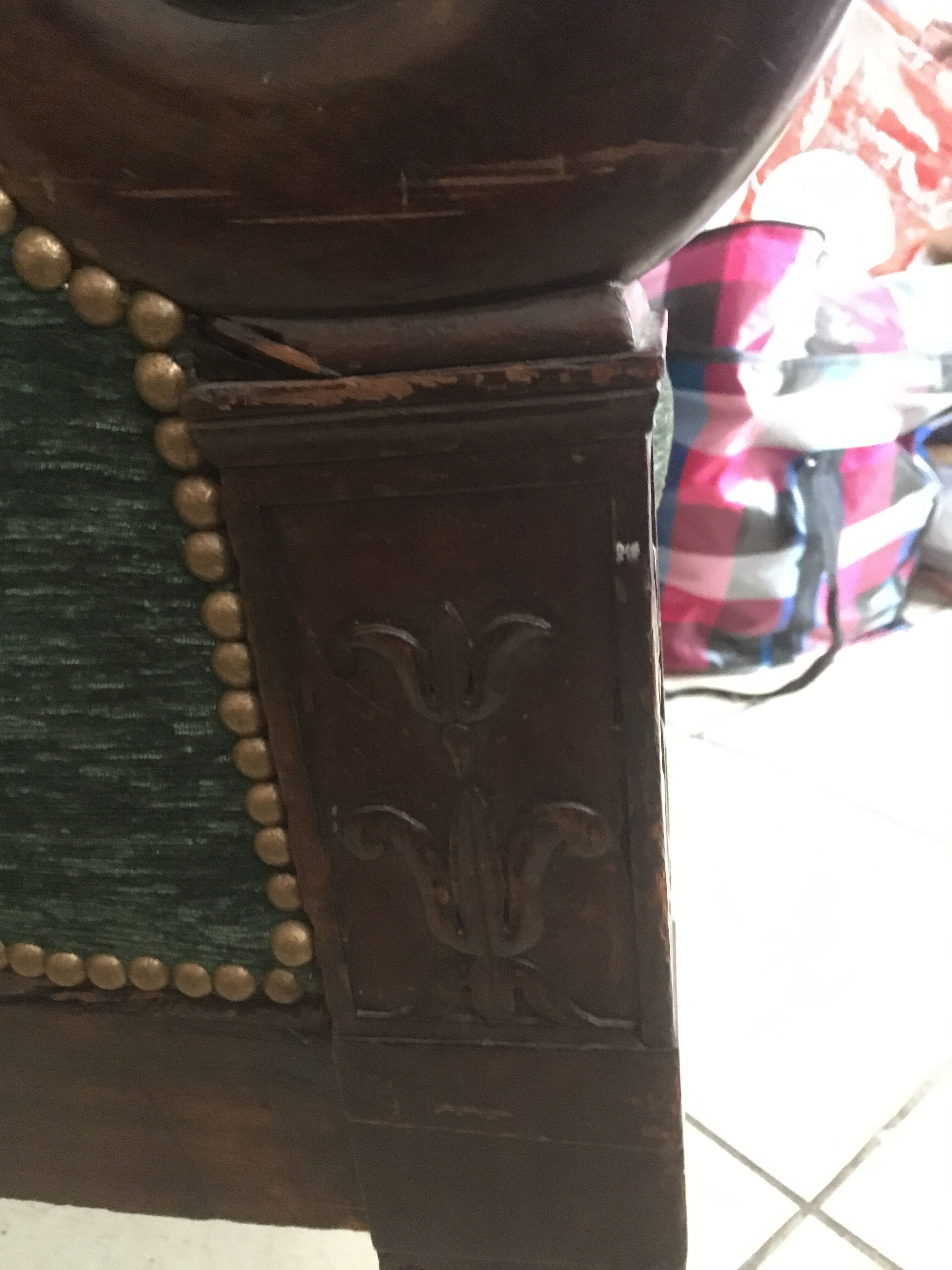 Old bergère armchair