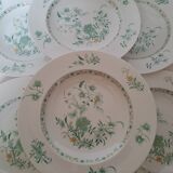 6 deep plates in porcelain by Bernardaud, model Beijing.