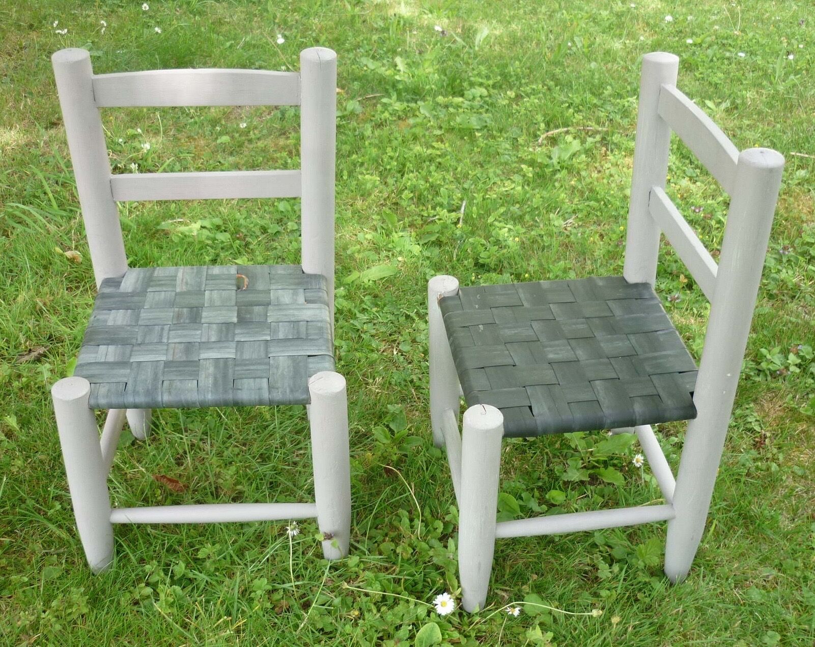 Wooden children's chair and seating in recycled air chamber
