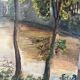 Oil on canvas "By the River", signed