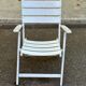 White folding garden armchair — Bistro style armchair