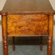 Console en Orme Burr & Bois Satiné restaurée, vers 1920