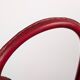 Jacques Adnet floor lamp in red leather, mid-century modern, France, 1960s