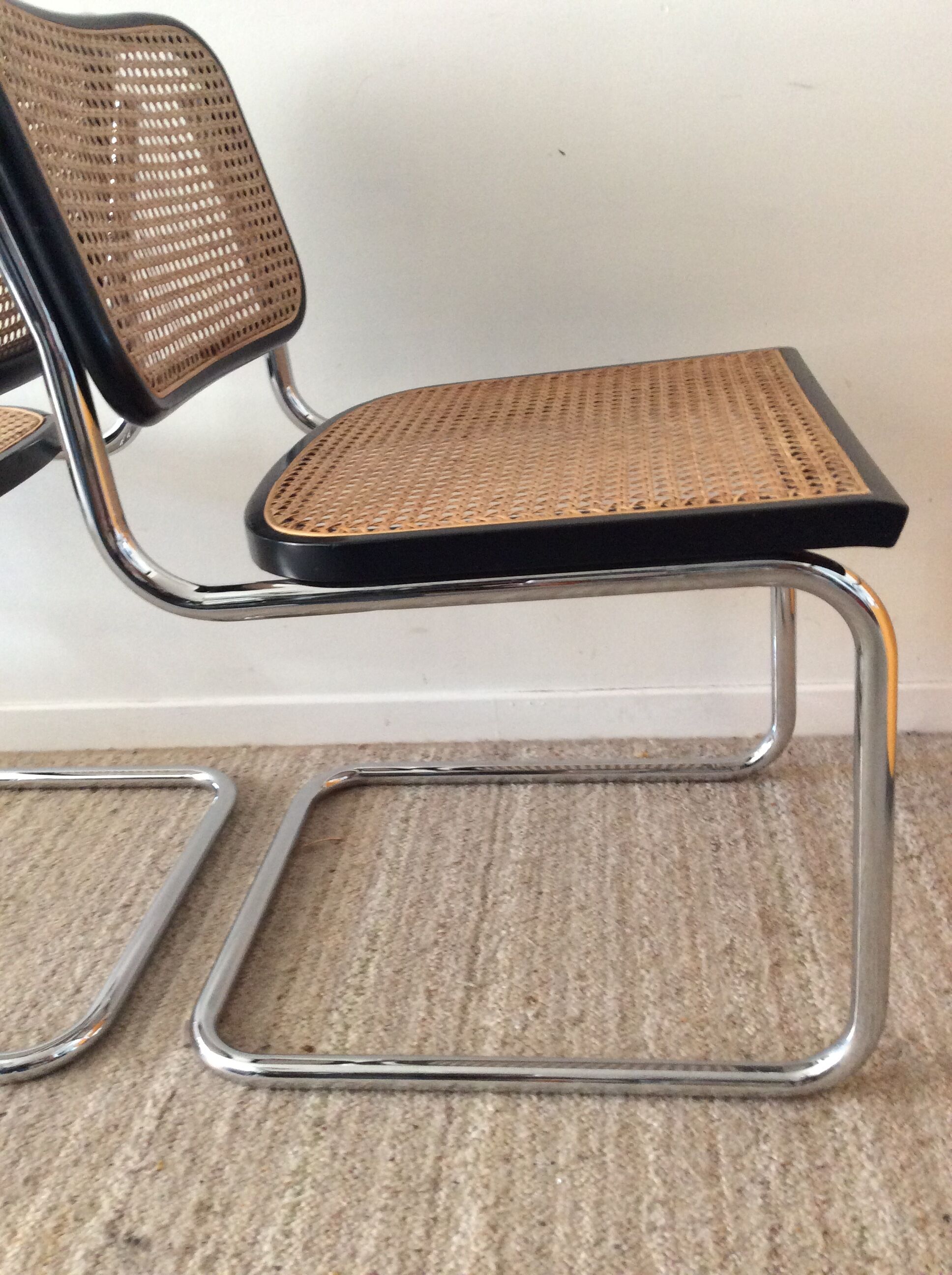 Pair of Marcel Breuer Cesca B32 chairs