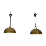 Mid-century modern pair of plexiglass chandelier by Candle