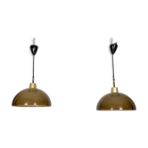 Mid-century modern pair of plexiglass chandelier by Candle