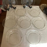 Set of 9 dishes transparent dishes