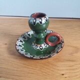 Trojan glazed ceramic cellar rat candle holder Bulgaria